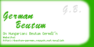 german beutum business card